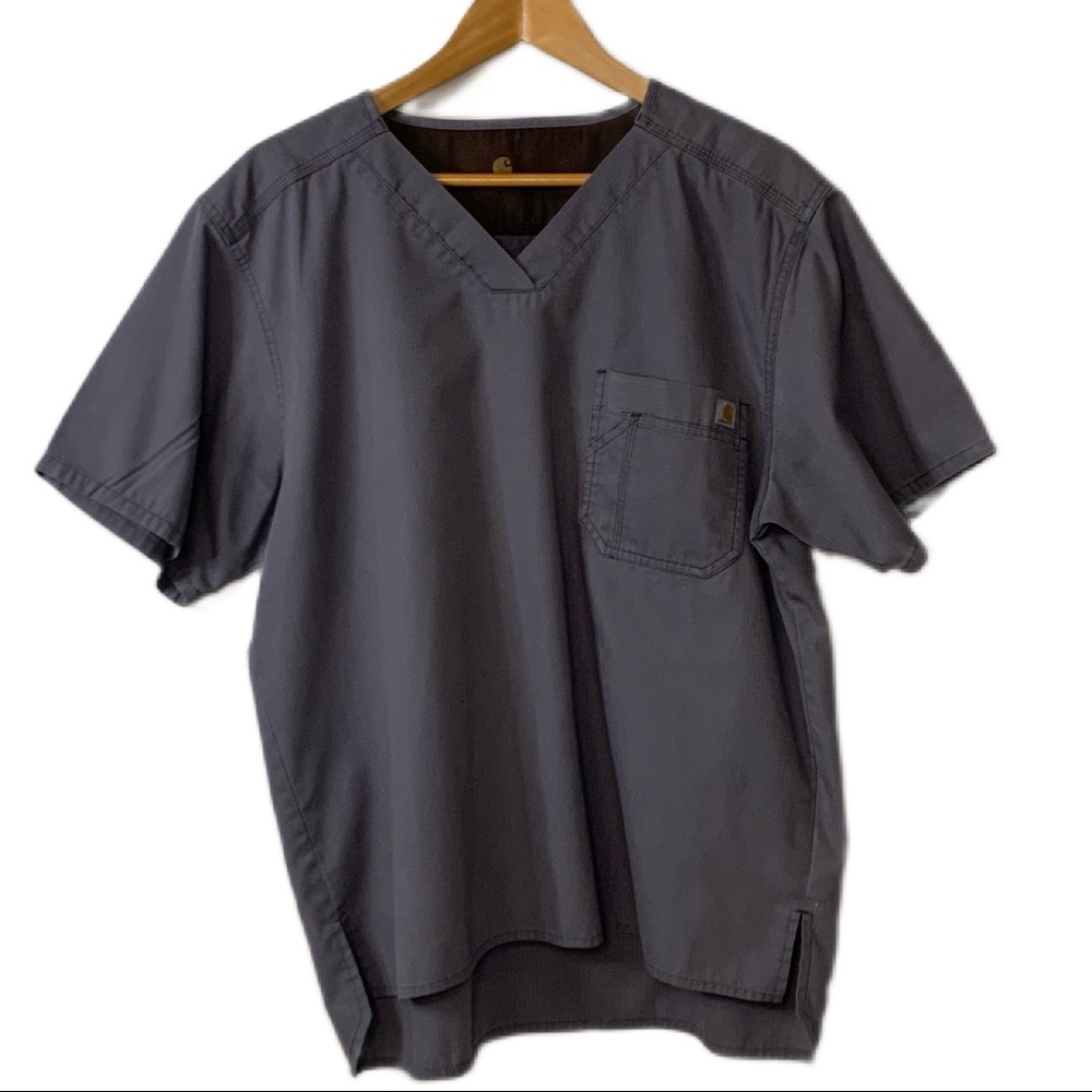 Carhartt Mens Scrub Shirt | Gray | Rip stock | SZ Large